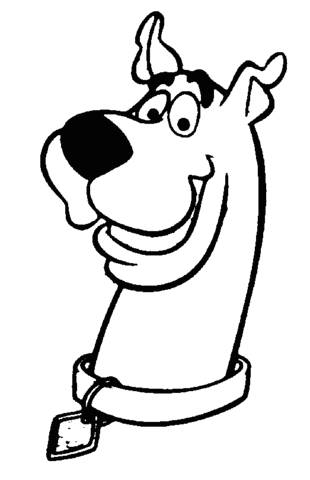 Scoobys head coloring page